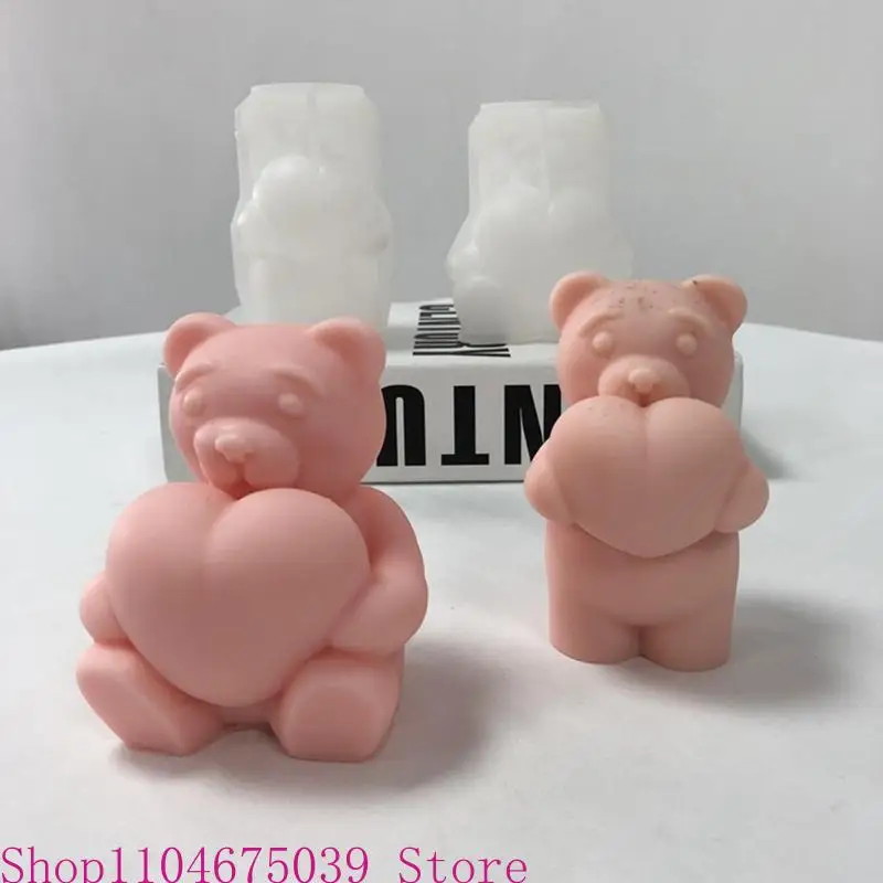 5ASD HEART HEARTE MOULL قالب السيليكون للراتنجات الإبوكسي لصنع شمعة صنع أداة مصنوعة يدويًا مصنوعة يدويًا حرفة منزلية