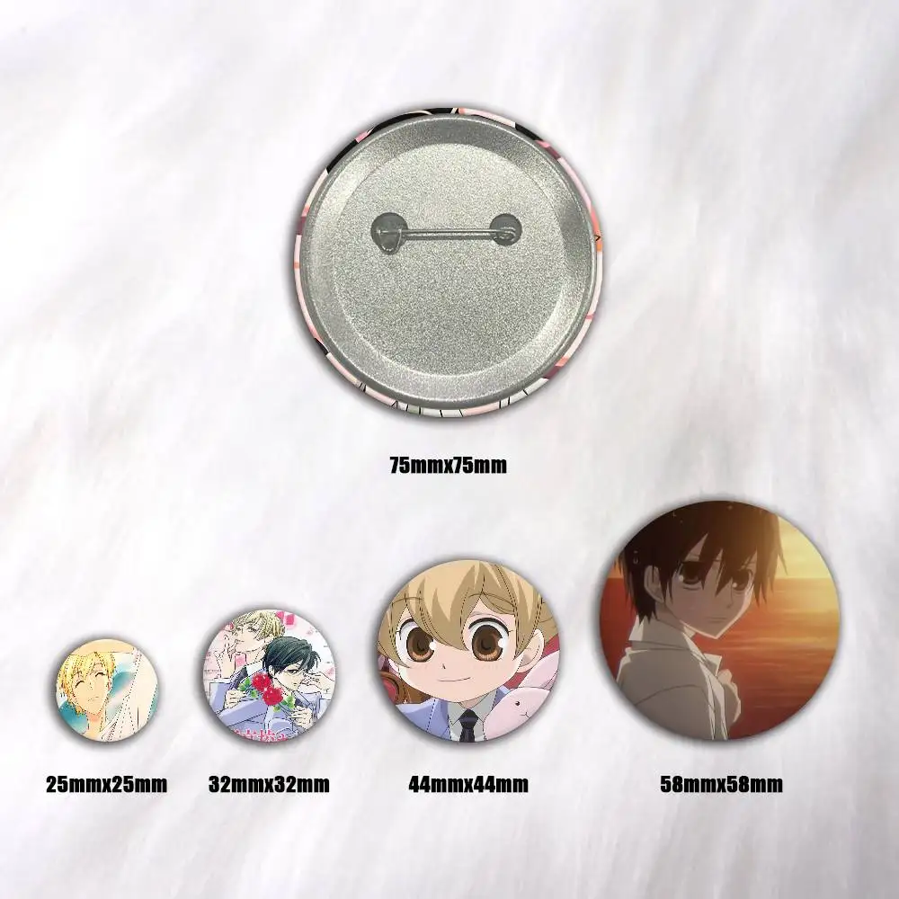 A-Ouran High School Host Club Anime Round Badges, Brooches, Clothing Accessories, Birthday Gifts, Anime Conventions