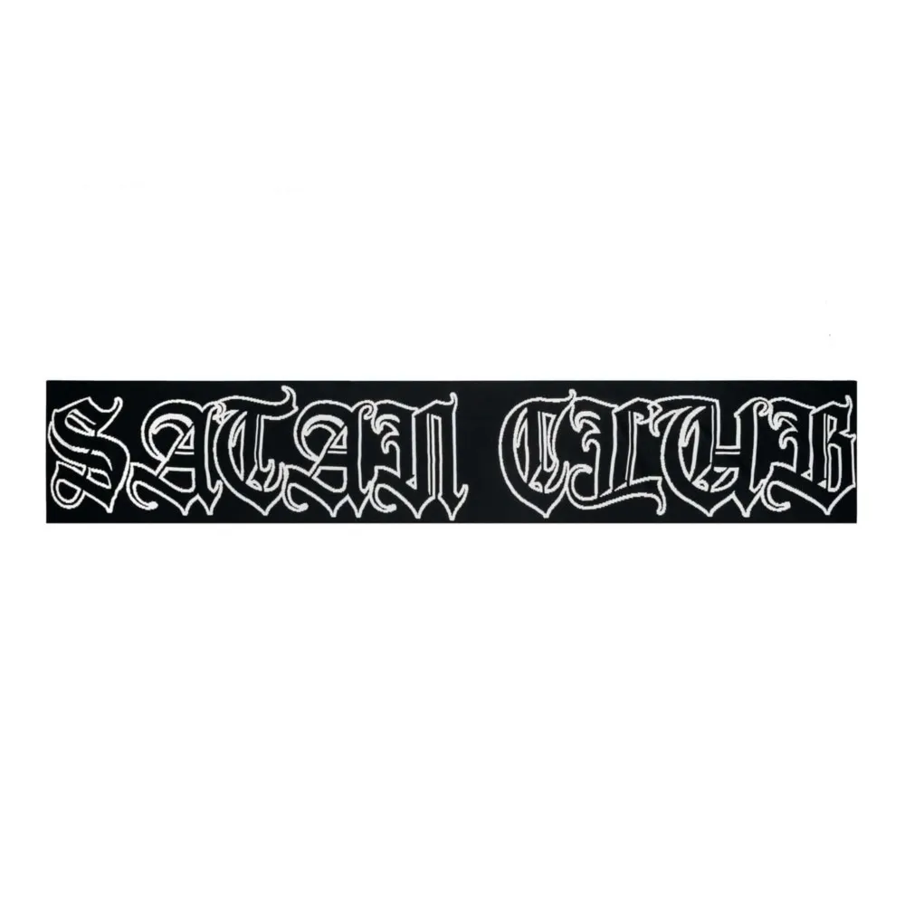 Harajuku Winter Men Women Knitting Scarves Satan Club Graphic Hip Hop Unisex Warm Shawl Scarves Gothic Kpop Scarf Y2K Streetwear