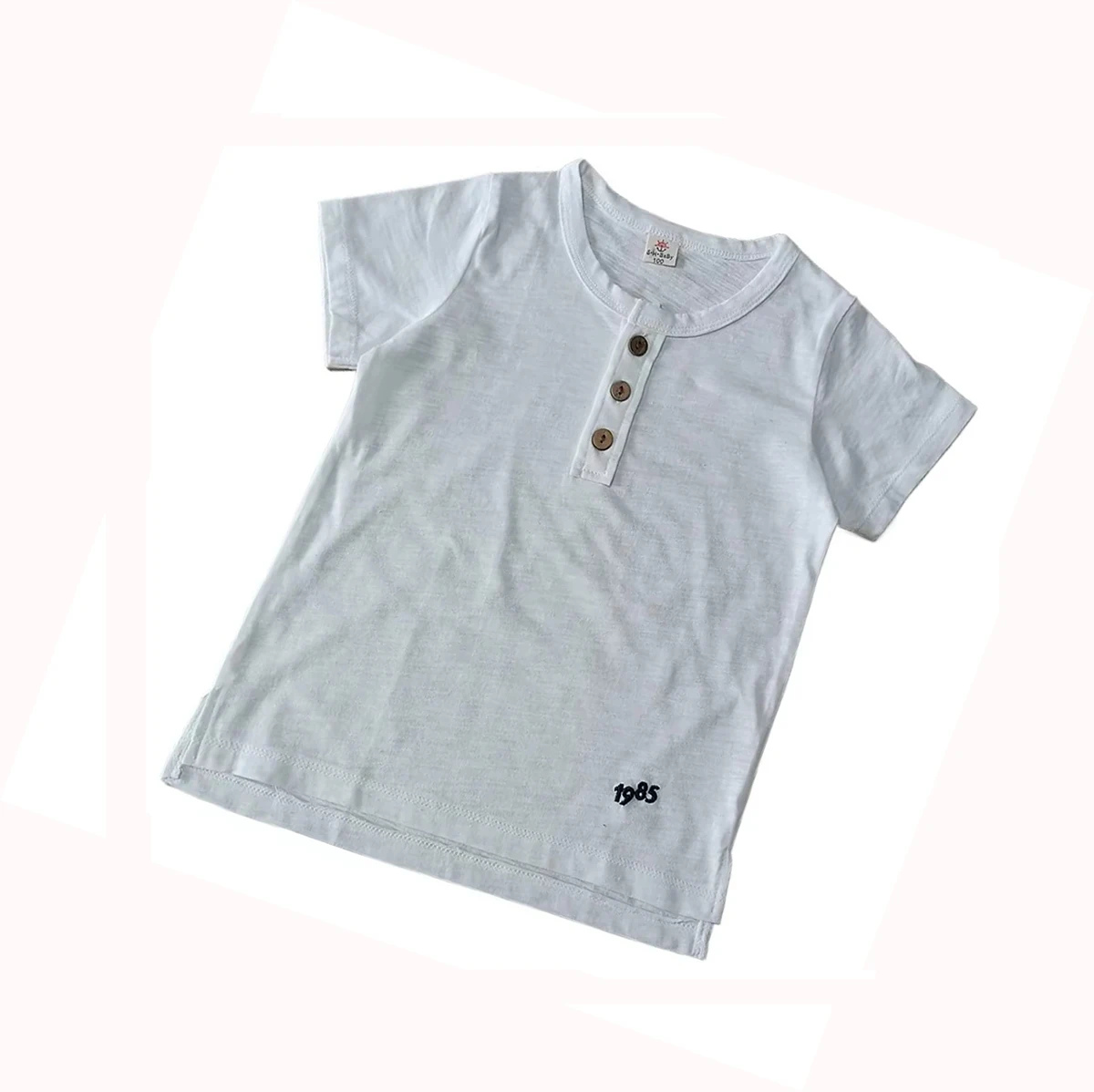 Kids t shirt for boys tops 4Y girls clothes 2-6Y soft stitch children clothing summer new solid color cotton