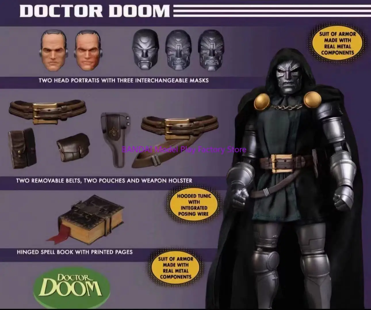 

В наличии 100% оригинальная фигурка Mezco Toyz One:12 Доктор Дум, подарочная серия