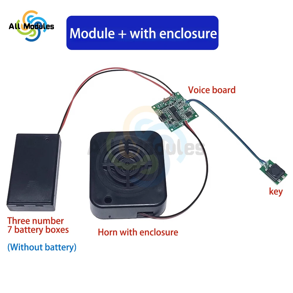 8M Memory Replaceable Sound Recorder Module Voice MP3 WAV Music Player with Loudspeaker Button Control 8M RAM Capacity DIY