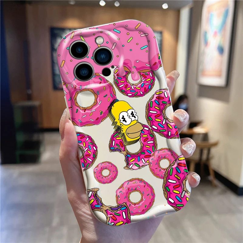 The Simpsons Popular Art Disney For Apple iPhone 15 14 13 12 11 XS XR X Pro Max Plus Wave Oil Back Phone Case