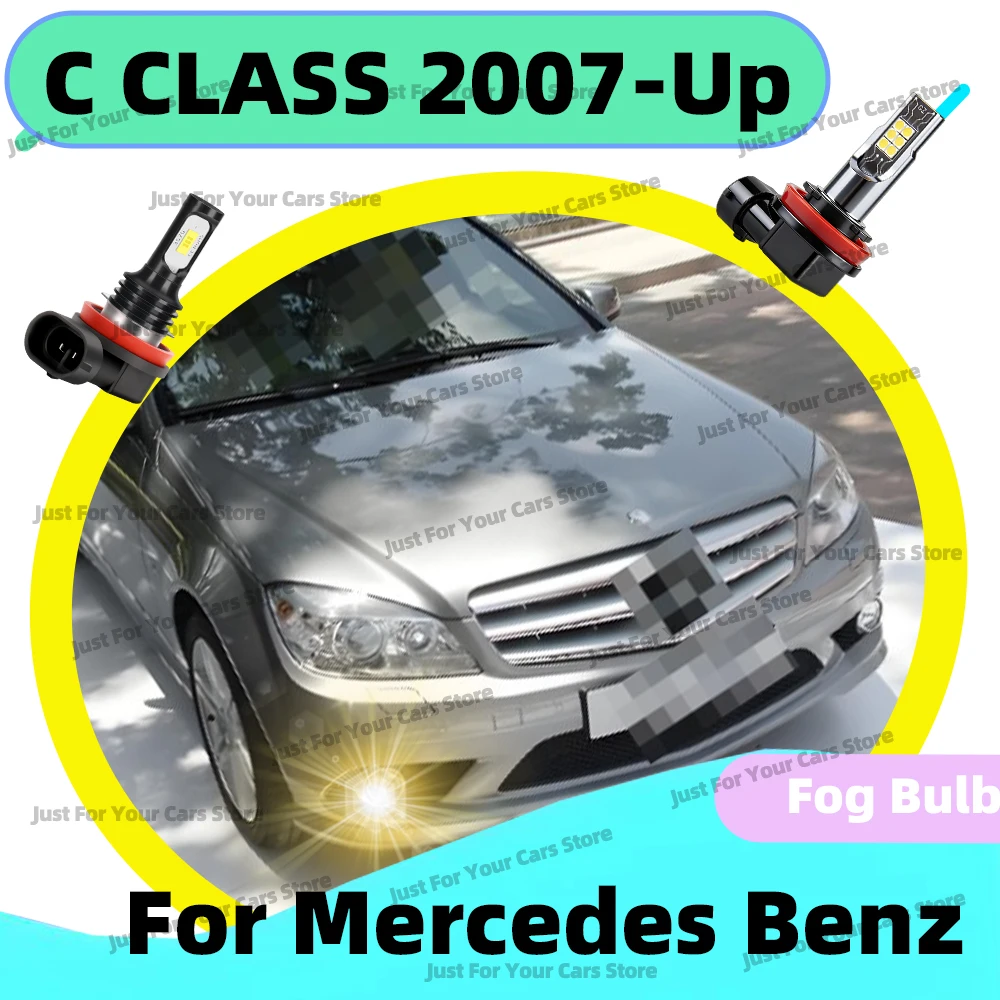 2x Car LED Fog Lights Bulbs White / Yellow Lamps For Mercedes Benz C CLASS CLC W204 S204 CL203 C204 2007-2011 2012 2013 2014-Up