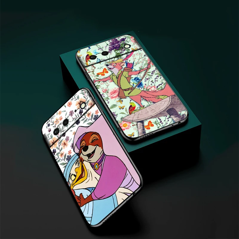 Robin Hood Disney Marianne For Google Pixel 8 7A 7 6A 6 5A 5 4 4A XL 5G Black Silicon Shockproof Shell Phone Case