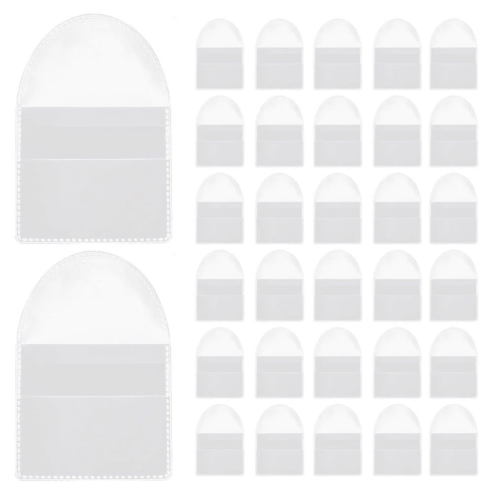 100 قطعة حقيبة تخزين العملات المعدنية مساحة كبيرة واقية حامل العملات المعدنية الشفافة لهواة الجمع وعرض الميداليات شارات الحقيبة المال