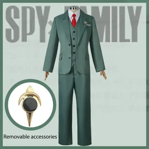 Anime Spy family Loid Forger Cosplay Uniform Costume Men's Suit and Tie White Shirt