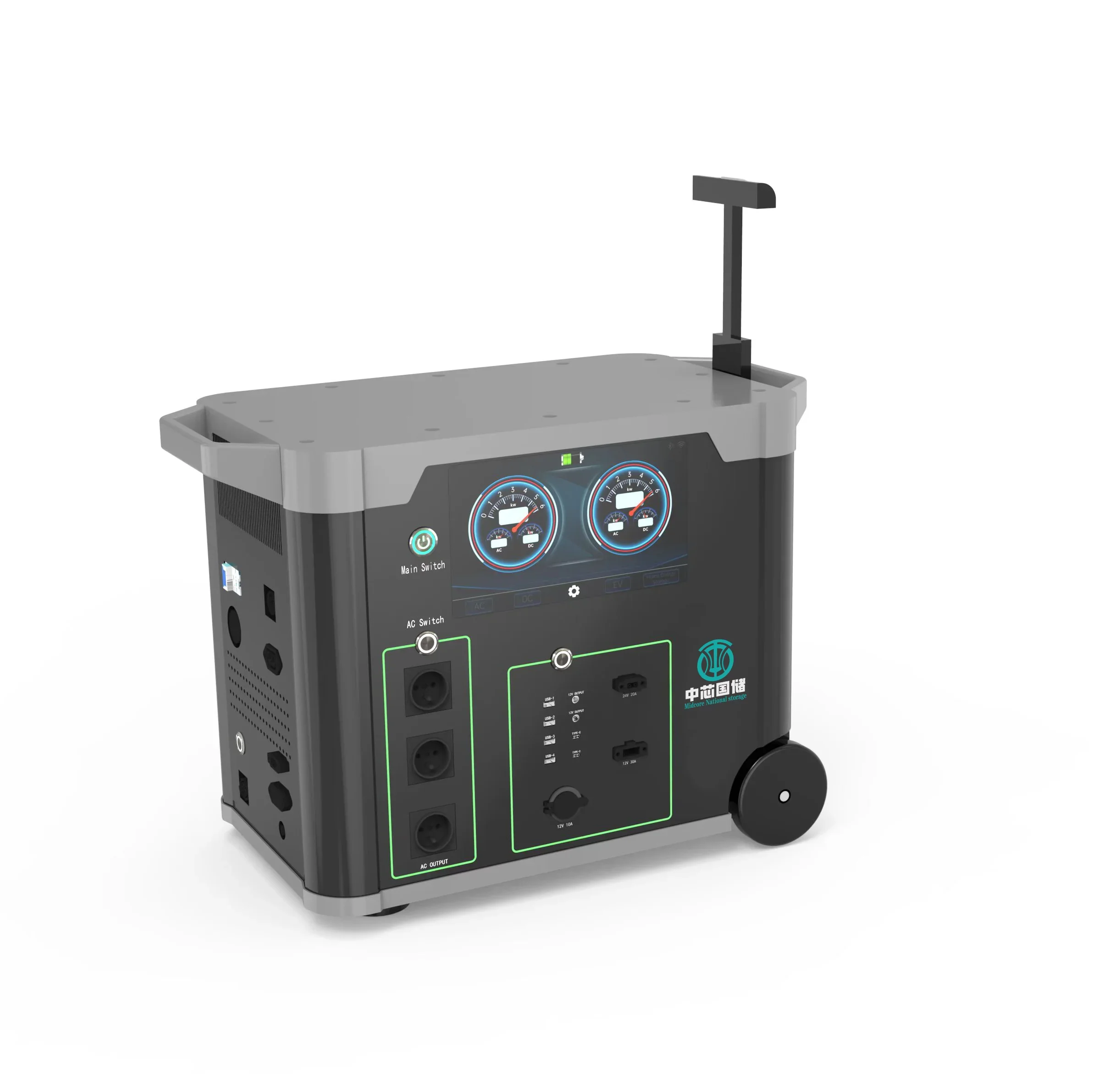 6000Wh 6KWh屋外ポータブル電源 LiFePO4バッテリー 大容量 6432Wh バッテリー容量 EV充電対応