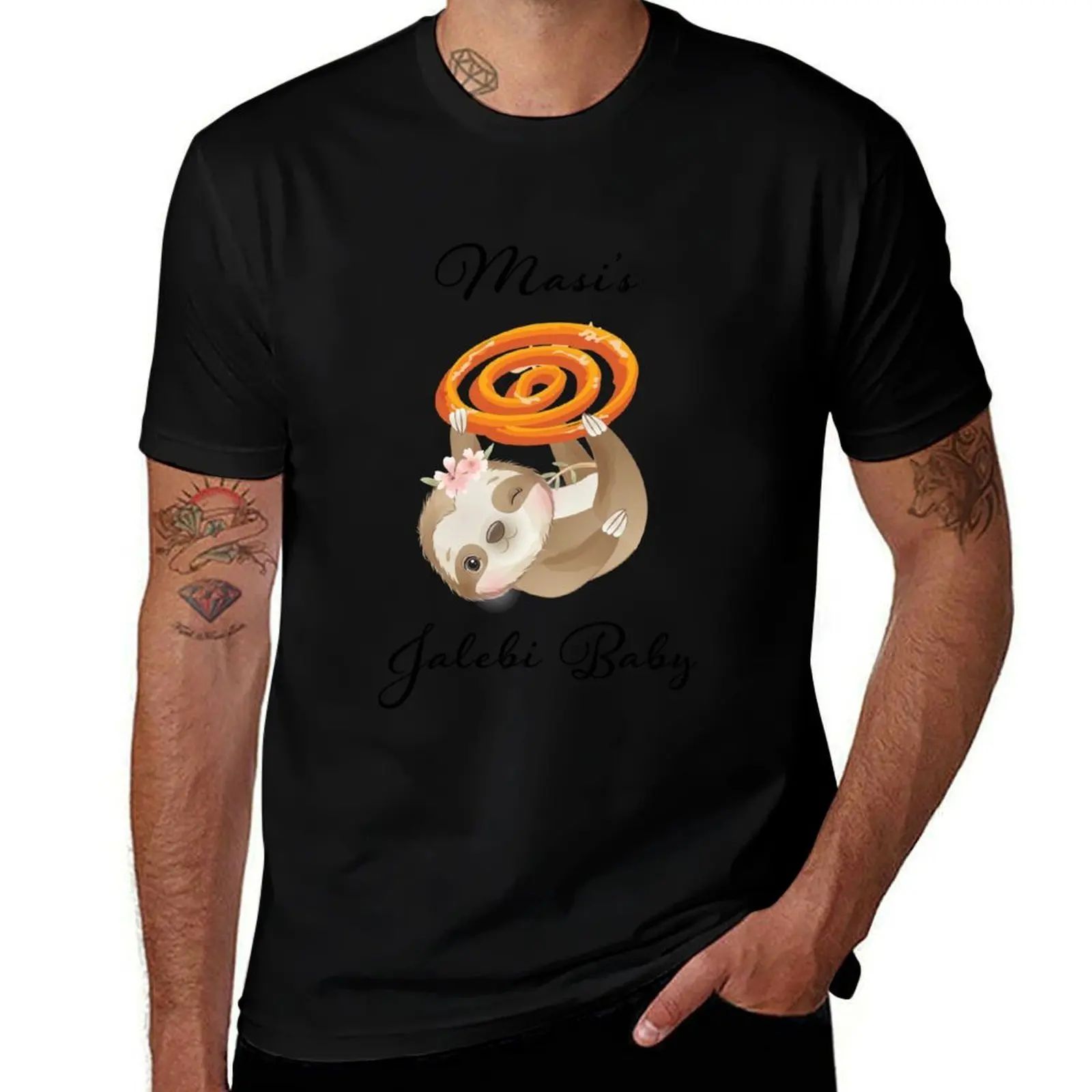Camiseta de algodón divertida, camisetas 100% para hombre, camiseta gráfica, algodón Jalebi, Baby Masi's