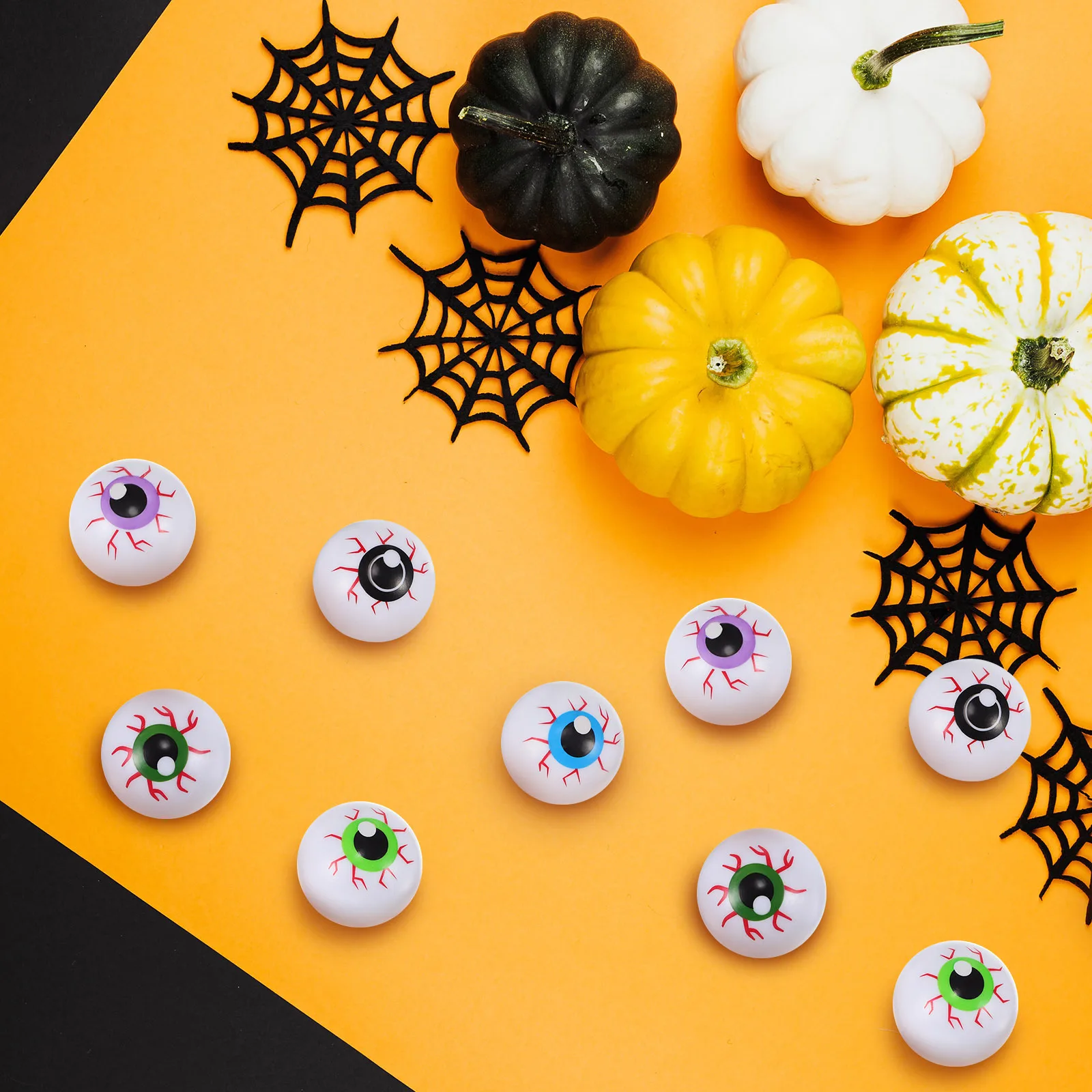 

20 pcs Realistic Bouncing Eyeball Halloween Party Supplies Fake Eye Balls Decor Craft Props Plastic Eye Ball Beads Trick Or