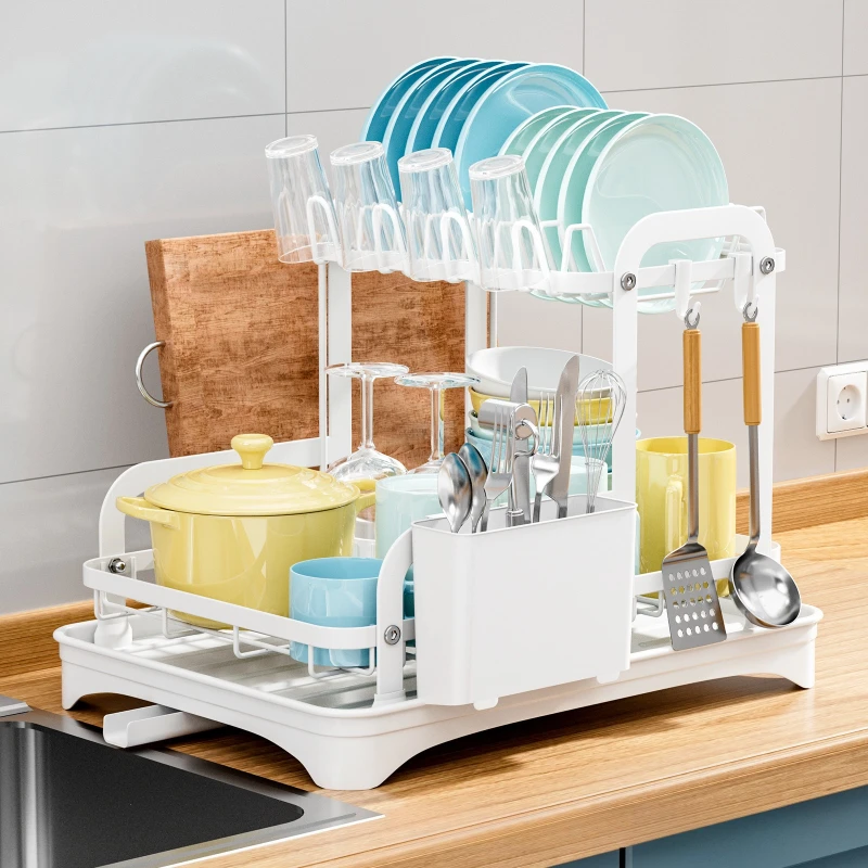 

New model Dish Storage Rack Kitchen Shelf Narrow Small Household Dish Drain Rack Multifunctional Tableware Storage Box Cupboard