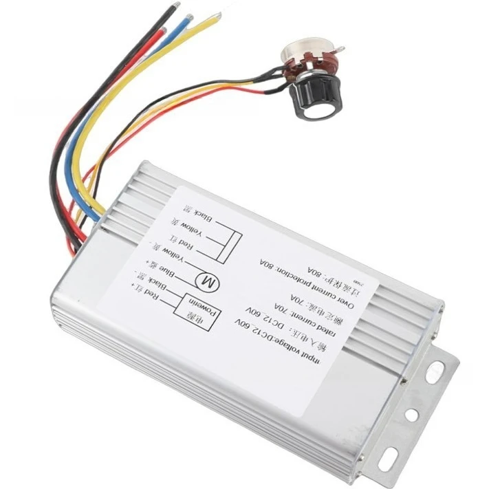 PWM DC motor governor 12V24V36V motor stepless pulse width speed control switch, industrial high power