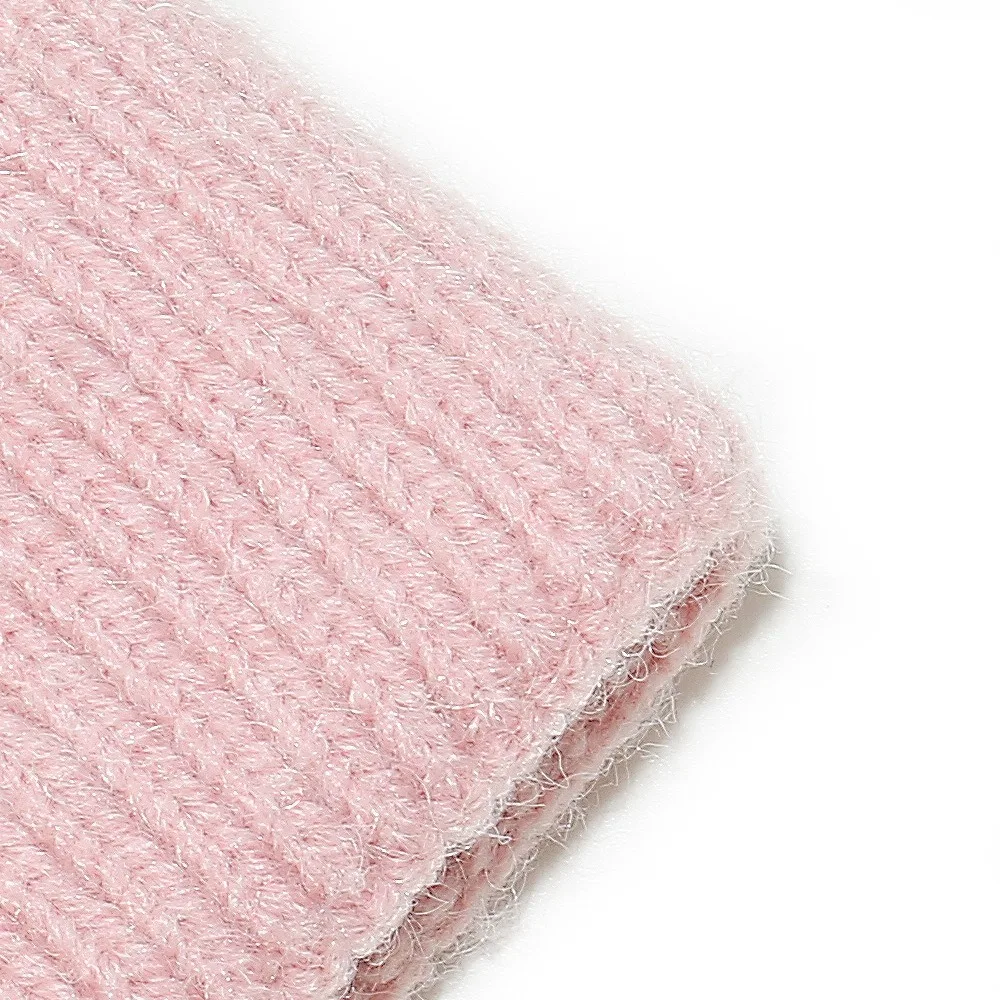 High Quality Thickened Beanie Hat Y-shaped Stripe Pattern Keep Warm Ski Cap with Faux Fur Pompon Ball Ear Protection Hat