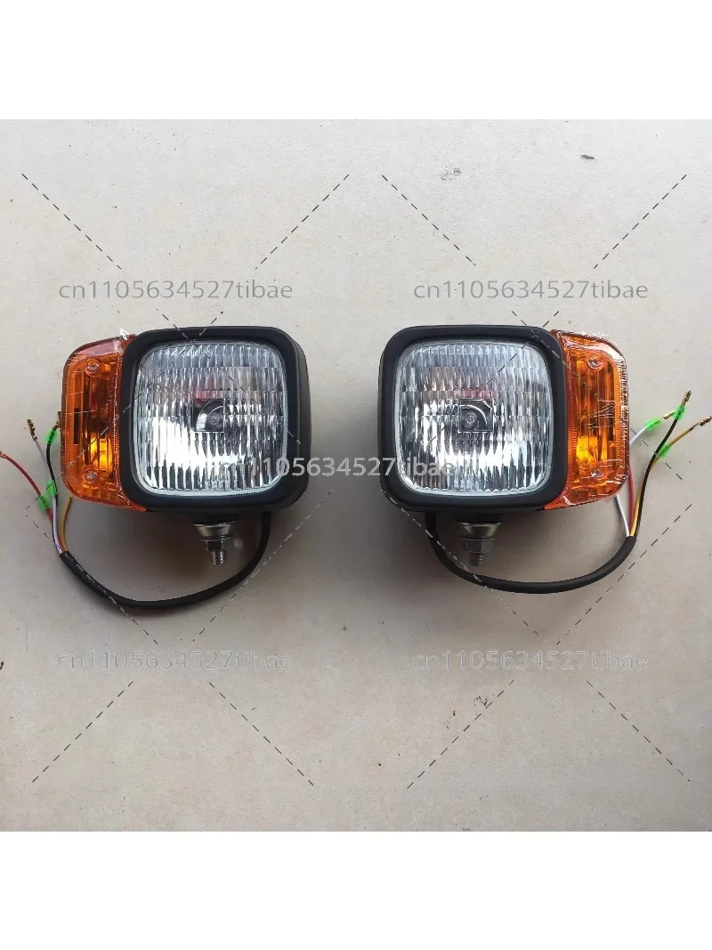 Excavator Front Headlights with Turn Signals for Small Loaders | Durable LED Work Lights