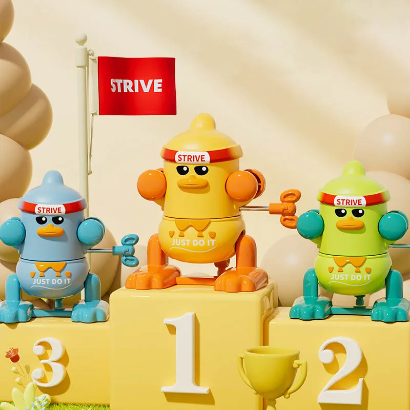 Baby Toy Cute Chick Toy Clockwork Tumble Duck Educational Tummy Time Toy For Babies Learning Crawling Development Birthday Gift