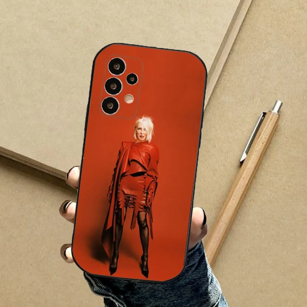 Cate Blanchett-funda de teléfono para Samsung S24,23,23,22,30,21,10,9,Note20 Ultra,Lite,Ultra,5G,Plus,FE, negra, suave