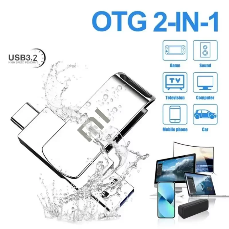 Xiaomi 16TB Flash Drives Usb 3.2 Super High Speed Metal Transfer U Disk Pen Drive 8TB Waterproof Type C Disk SSD USB Drive Disk