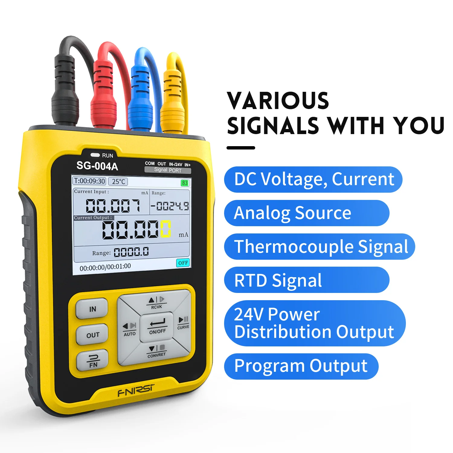 FNIRSI SG-004A 4-20mA générateur de Signal multifonctionnel PT100 résistance à Thermocouple transmetteur de pression calibrateur de processus