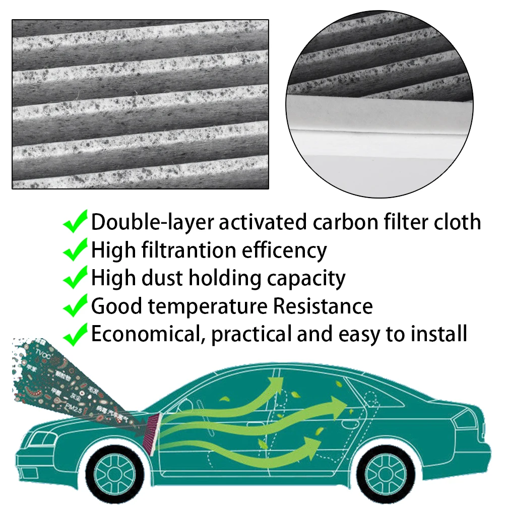 Pollen Cabin Air Filter A2118300018 2118300318 For Mercedes-Benz E-Class W211 T-Model S211 CLS C219 E320 E350 E500 CLS300 CLS500