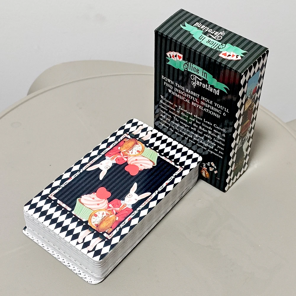 Alice in Tarotland: A Whimsical 78-Card Journey Down The Rabbit Hole – 10.3*6cm Classic Tarot Deck