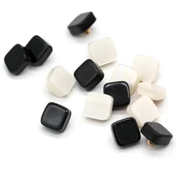 DOTOLLE 20Pcs 12mm Small Square Shape Pearl Buttons for Garment Shirt Blouse Skirts Cardigan Sewing Accessories