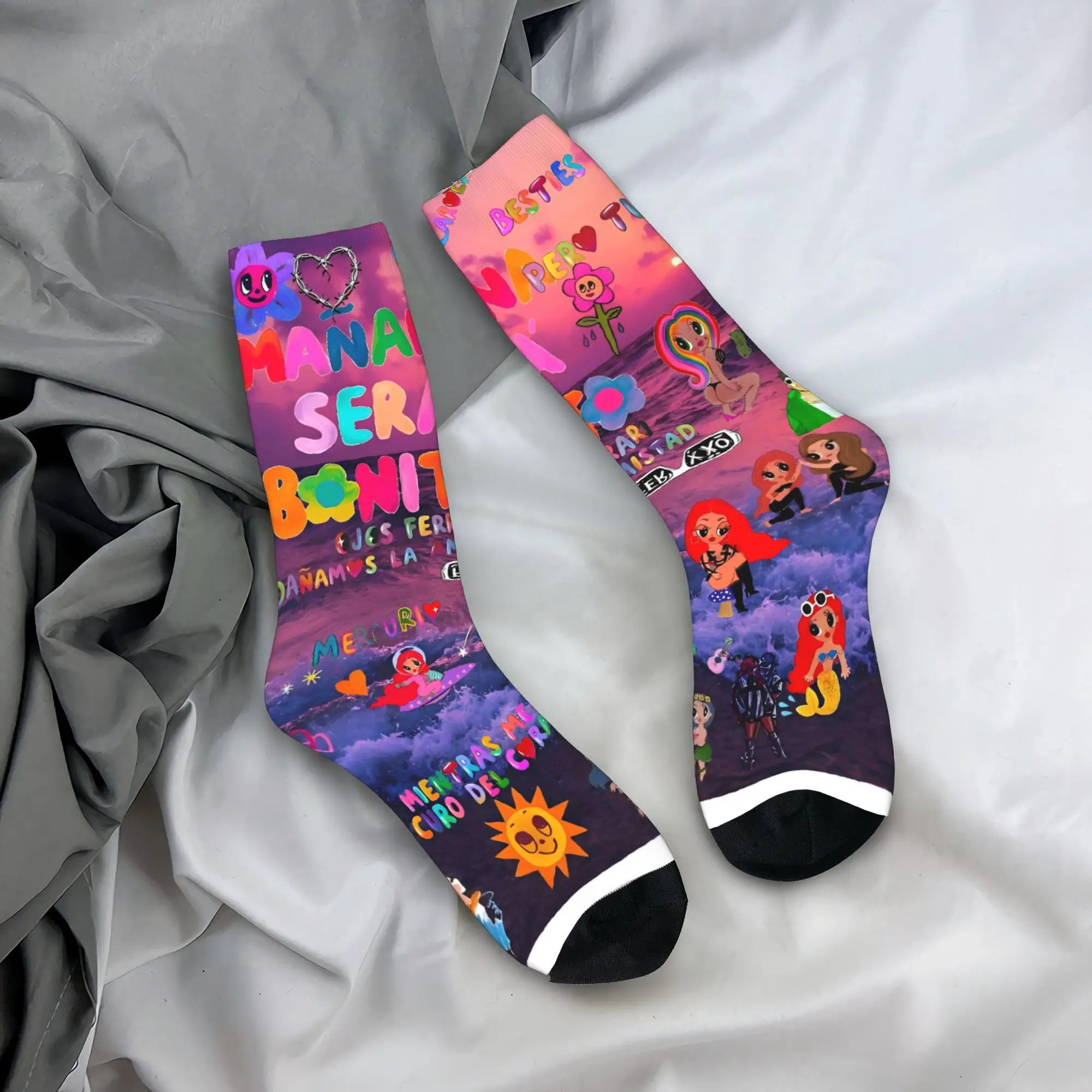 มานาโนะ เซร่า โบนิโต้ คารอล จีถุงน่องถุงเท้าตลกคู่ถุงเท้าคุณภาพสูงฤดูใบไม้ผลิวิ่งกีฬาถุงเท้าต้านเชื้อแบคทีเรีย