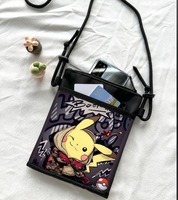 HOT Mobile Phone Bag Pokémon Pikachu Labu Printed Children's Shoulder Bag Large Capacity Unisex