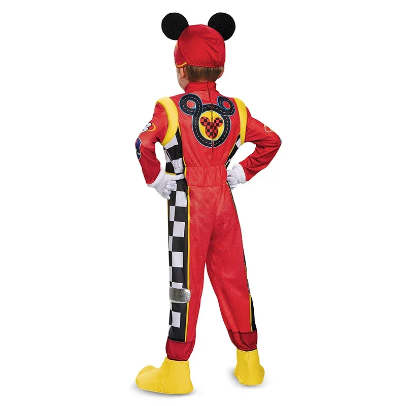 2024 New Arrival Red Mouse Roadster Costume For Boy Racer Uniform Car Driver Halloween Costume Child