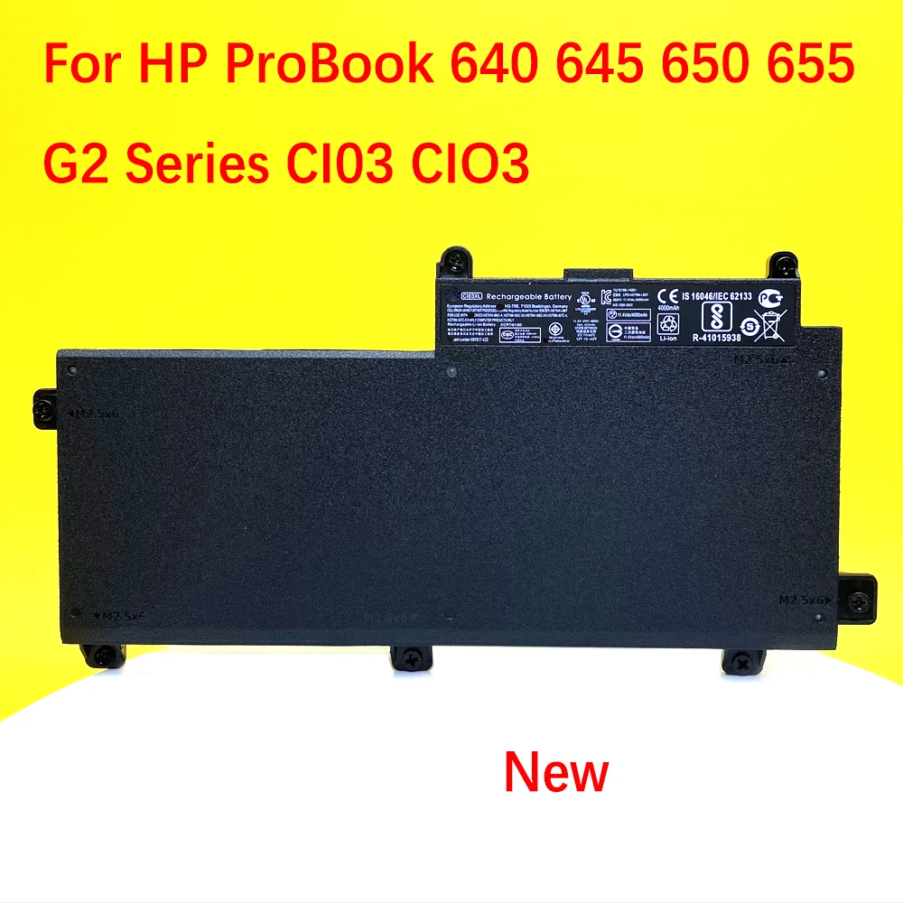 

NEW CI03XL Laptop Battery For HP ProBook 640 645 650 655 G2 Series CI03 CIO3 CIO3XL HSTNN-UB6Q 801554-001 10.95V 48WH