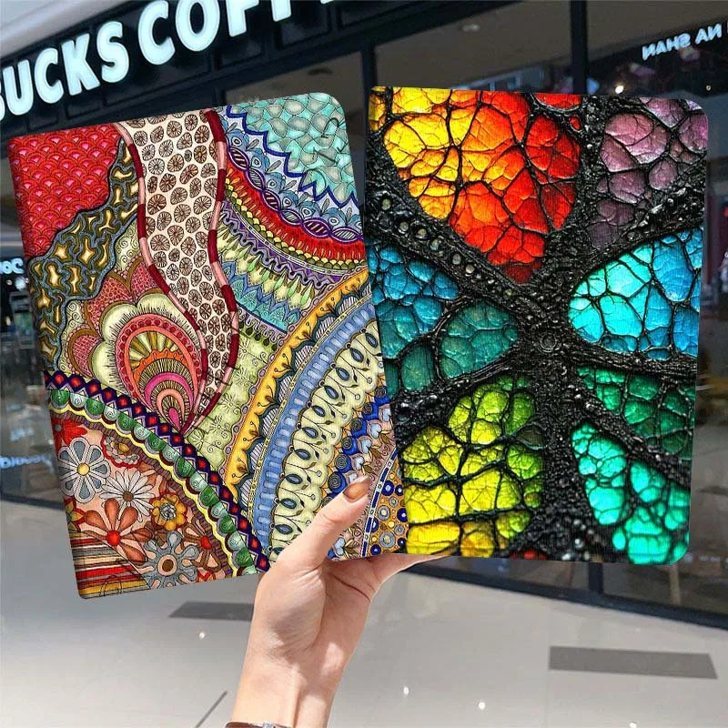 

Colorful neon pattern Tablet Case For iPad Pro Air Mini 1 2 3 4 5 6 7 7th 8th 9th 10th 11th 10.2 9.7 10.5 10.9 11 2024 2025