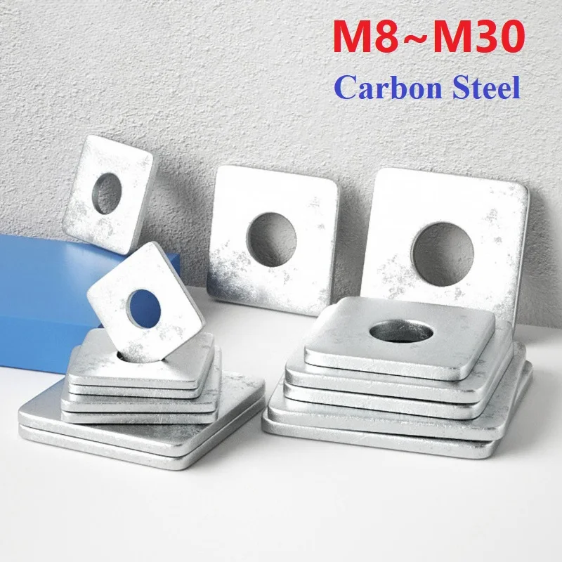 

Горячеоцинкованная квадратная плоская утолщенная шайба из углеродистой стали для крепления к навесным стенам M8 M10 M12 M14 M16 M18 M20 M22 M24 M30