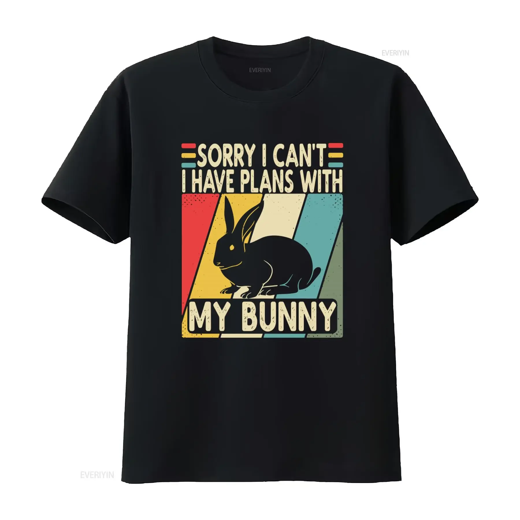 Cute Bunny T Shirt Sorry I Can't Have Plans With My Funny Rabbit Lover Design vintage Washed Comfortable Stylish
