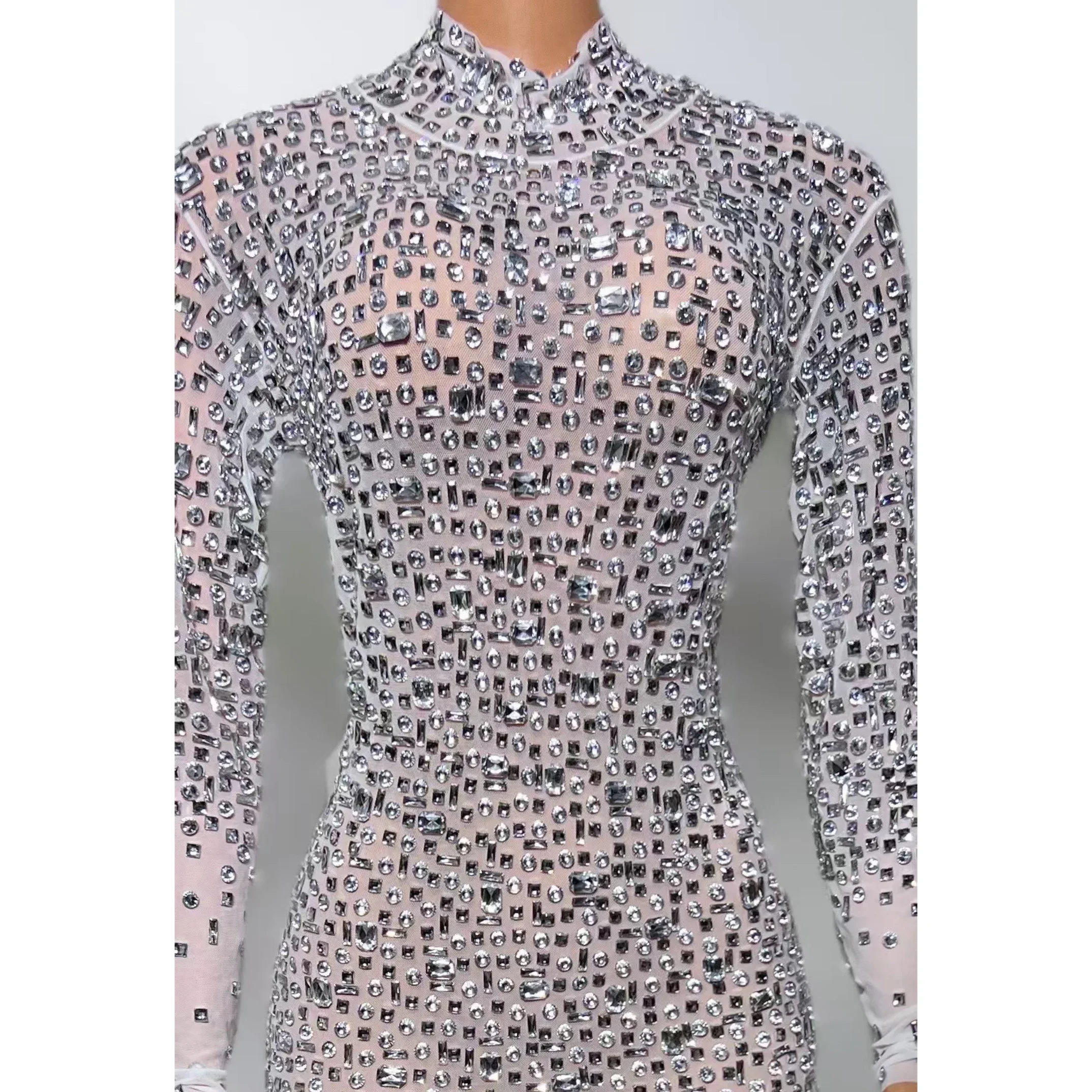 Strój urodzinowy dżetów sukienka na imprezę kobiety festiwalowe suknie wieczorowe Bar Ds Dj strój sceniczny Gogo kostiumy taneczne