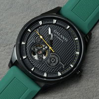 CAIDSEN Mans Watch MIYOTA Automatic Movement Waterproof Green Silicone Strap Fashion Luminous Sapphire Mechanical Watches Men