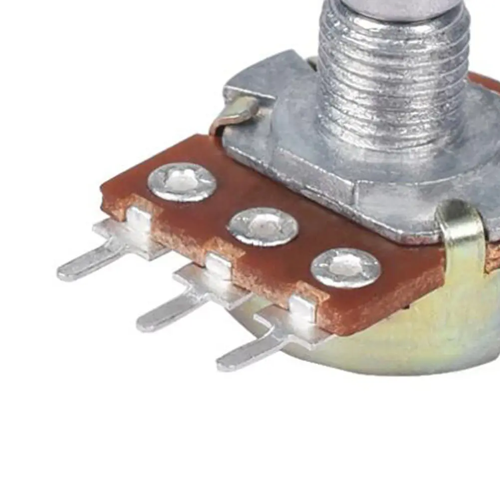 B10K Audio Taper Potentiometer with Long Knurled Split Shaft for Guitar Volume and Tone Control