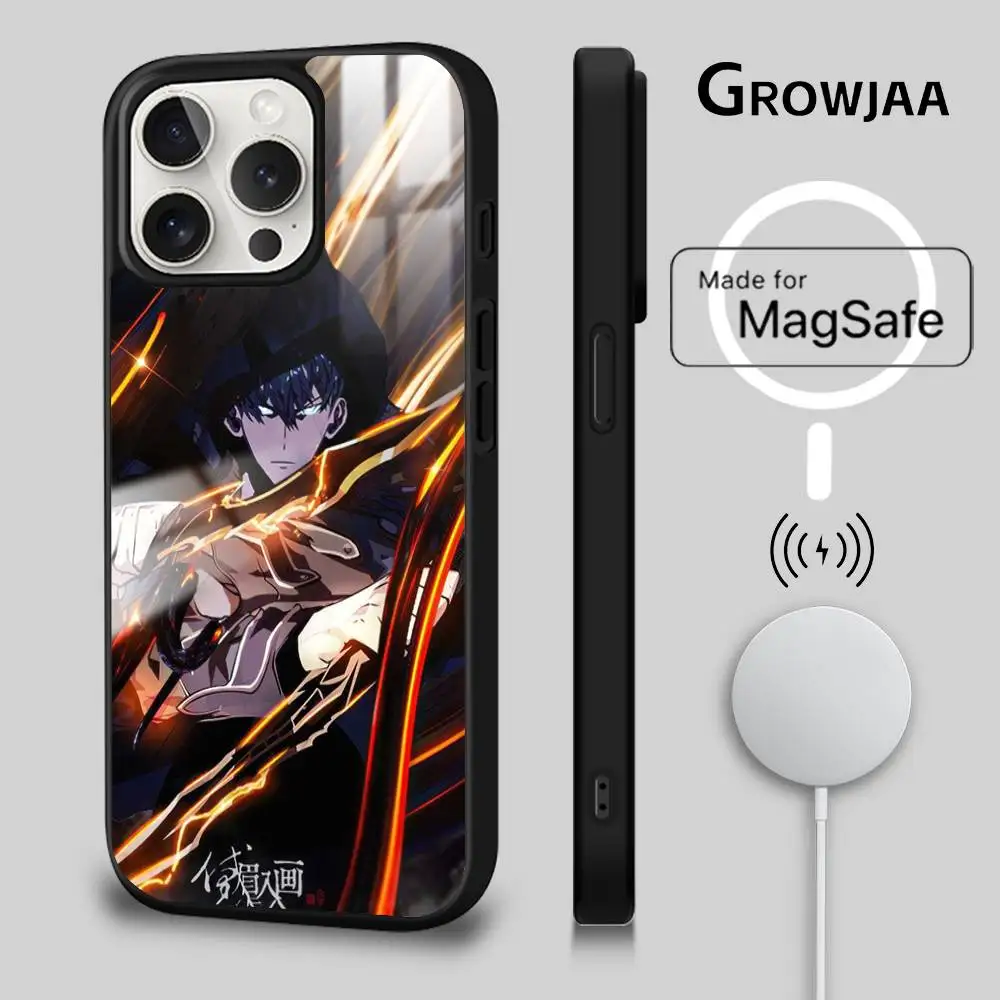 حافظة هاتف كول سولو L-Levelings لهاتف آيفون 16 15 14 13 برو ماكس بلس غطاء شحن لاسلكي مغناطيسي صغير Magsafe