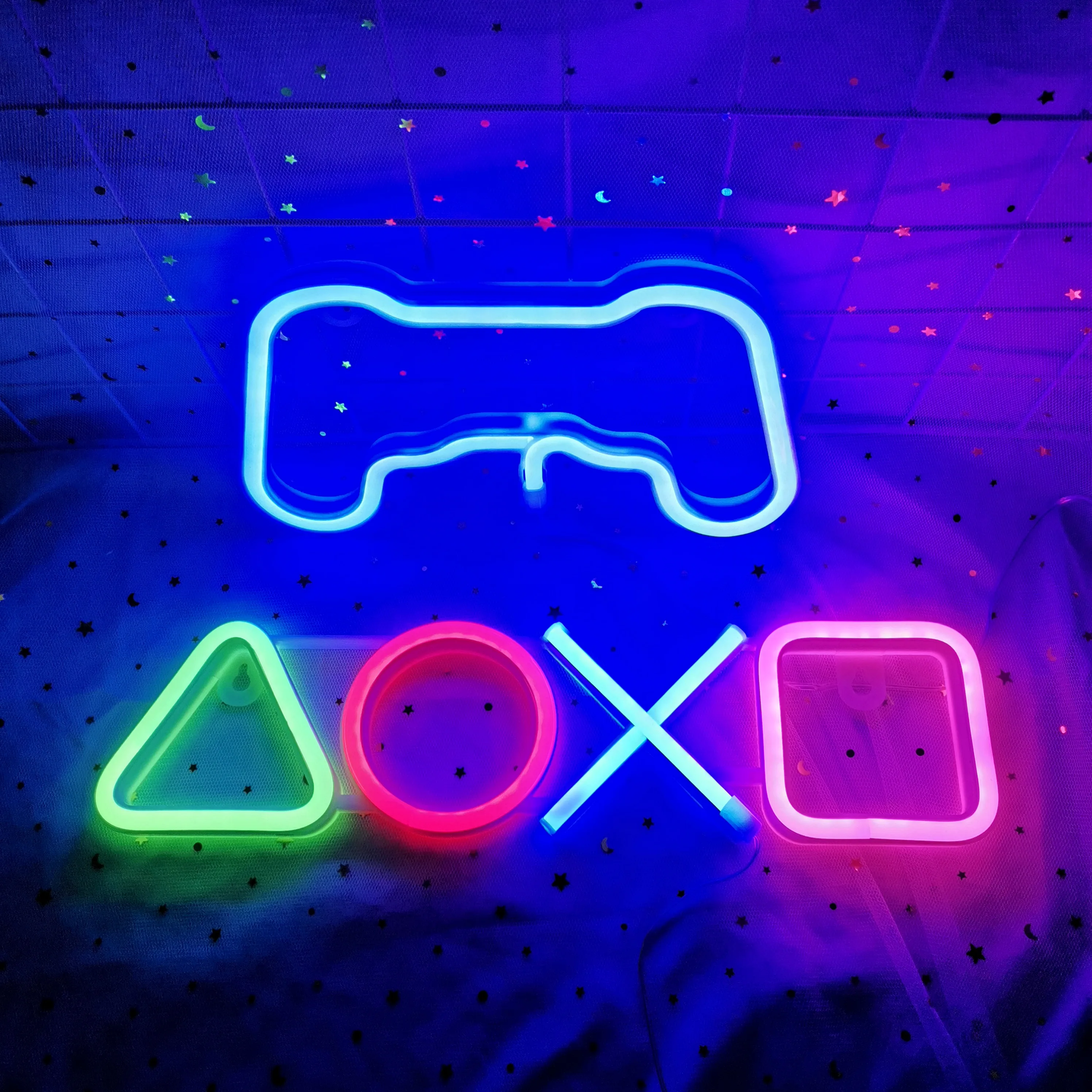 Game On Neon Signs Neon Lights Game console LED Neon Signs For Wall Decor Bar Lights Gaming Room Bedroom Decoration Lights