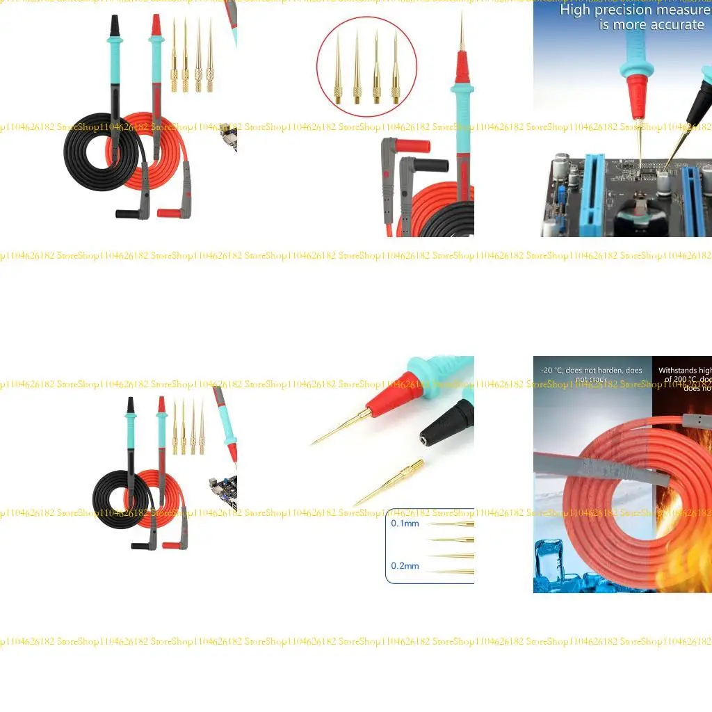 

Q2Q4 Multimeter Test Leads Probes Replaceable Fine Tip Needle Tip For Precise Testing