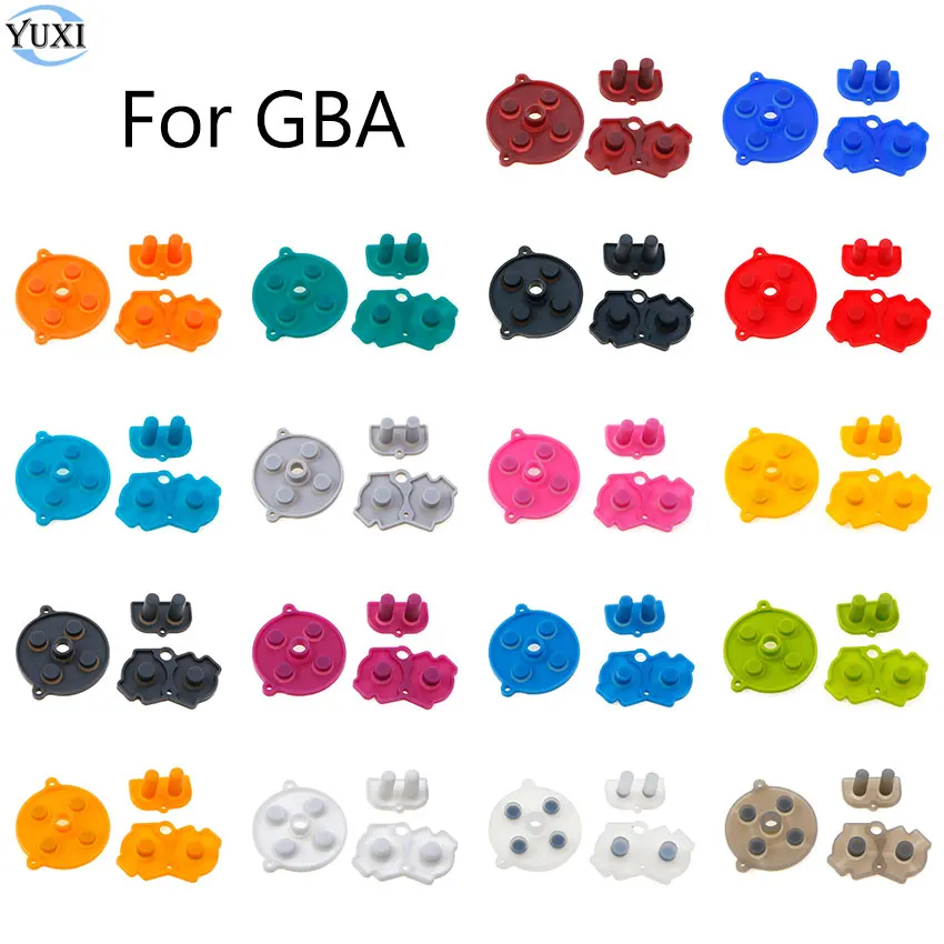 

YuXi 18 Colors High Quality Rubber Conductive Pads For GameBoy Advance GBA Start Select Buttons A B D-Pad Silicone Pad