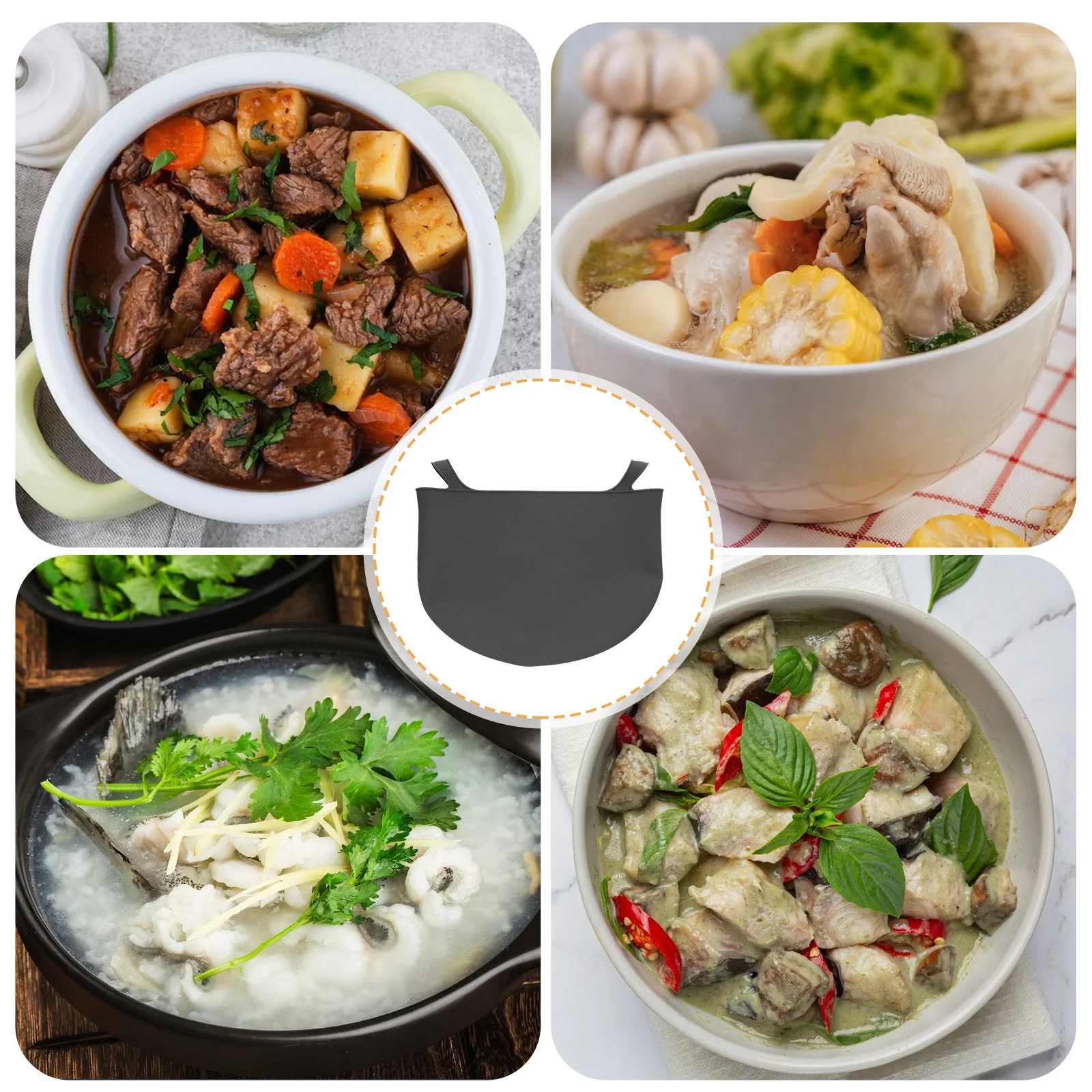

Silicone Soup Bag Slow Cooker Cover Liner Leak-proof Kitchen Cooking Liners Leakproof