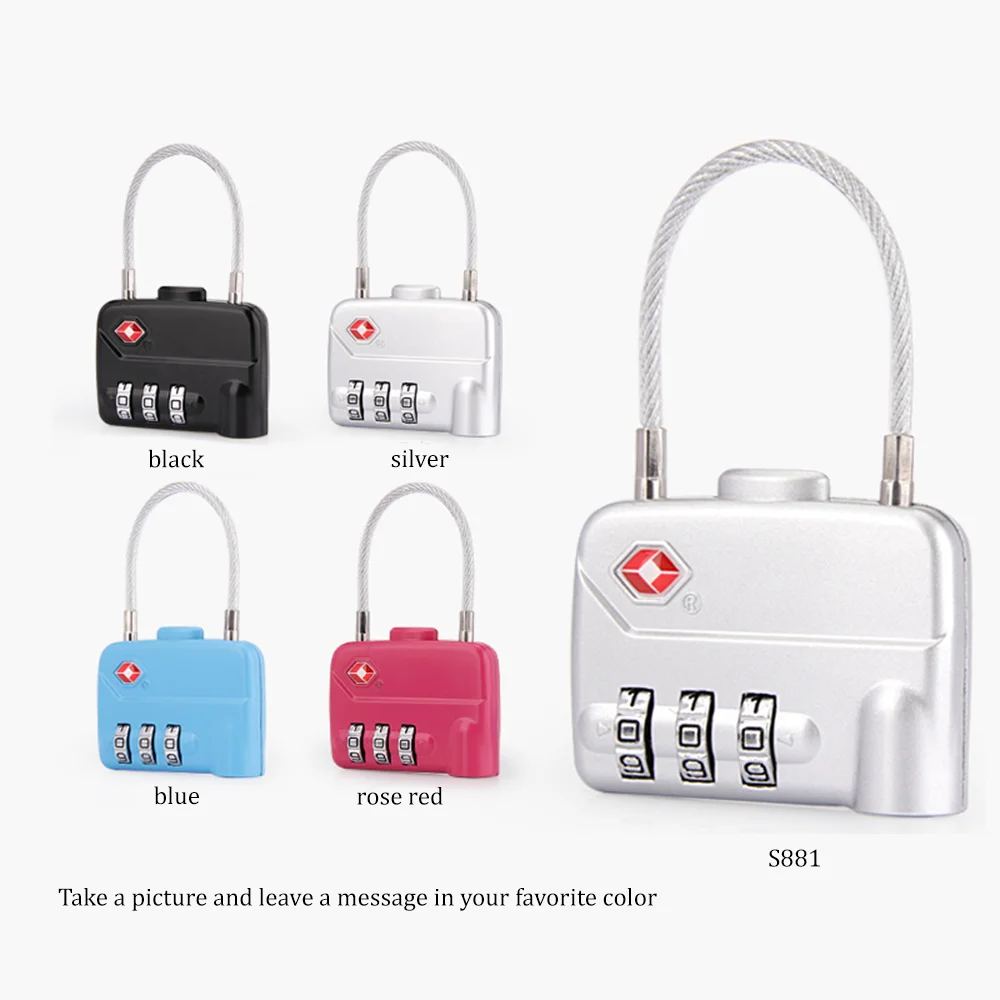 Stylish and firm luggage customs lock padlock Luggage lock pull rod box combination lock multi-color manufacturers spot