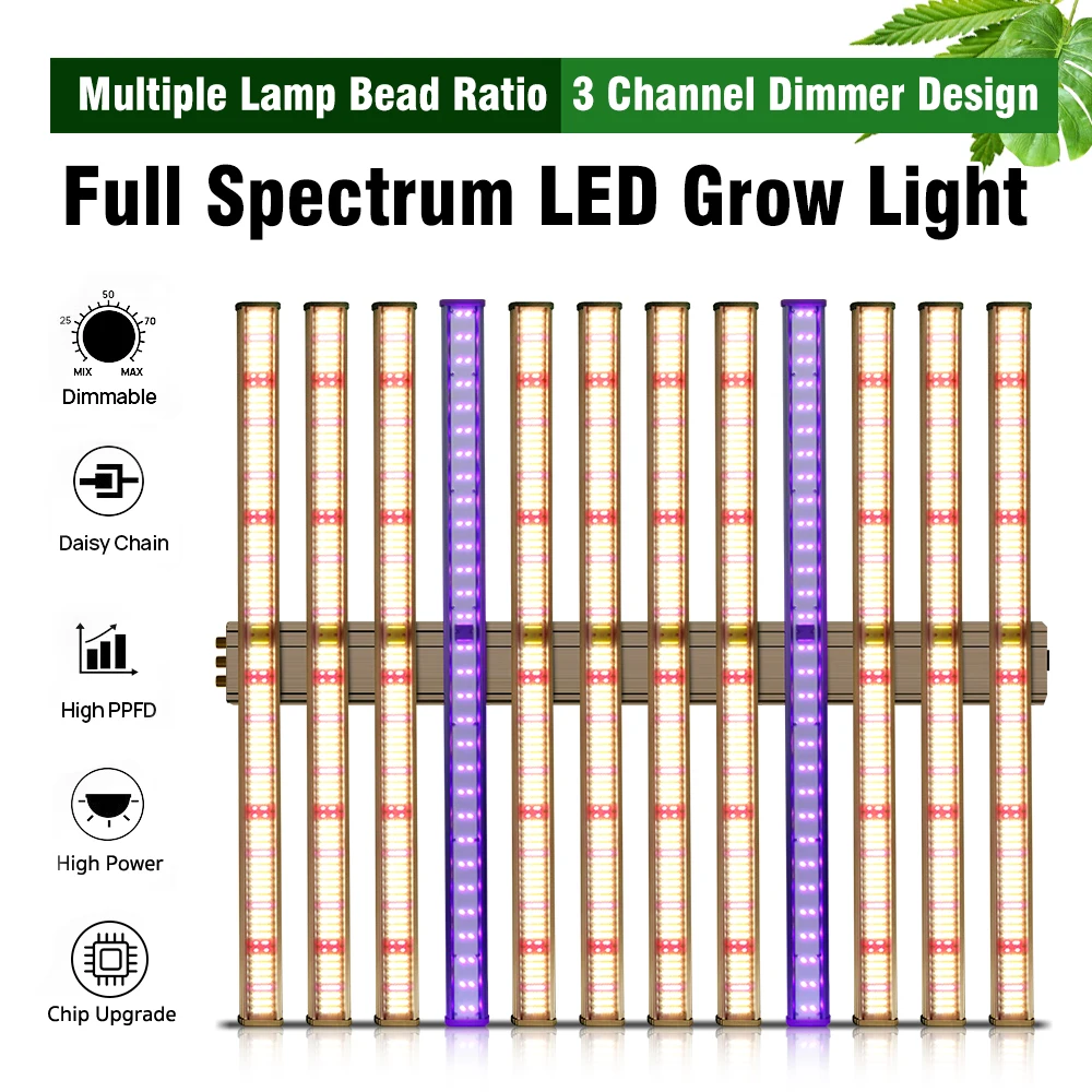 Voll spektrum LED wachsen Licht 1030w 1260w lm281b & osram 3-Kanal-Dimmer Design Wachstums lampe für die Aussaat von Gewächshaus pflanzen in