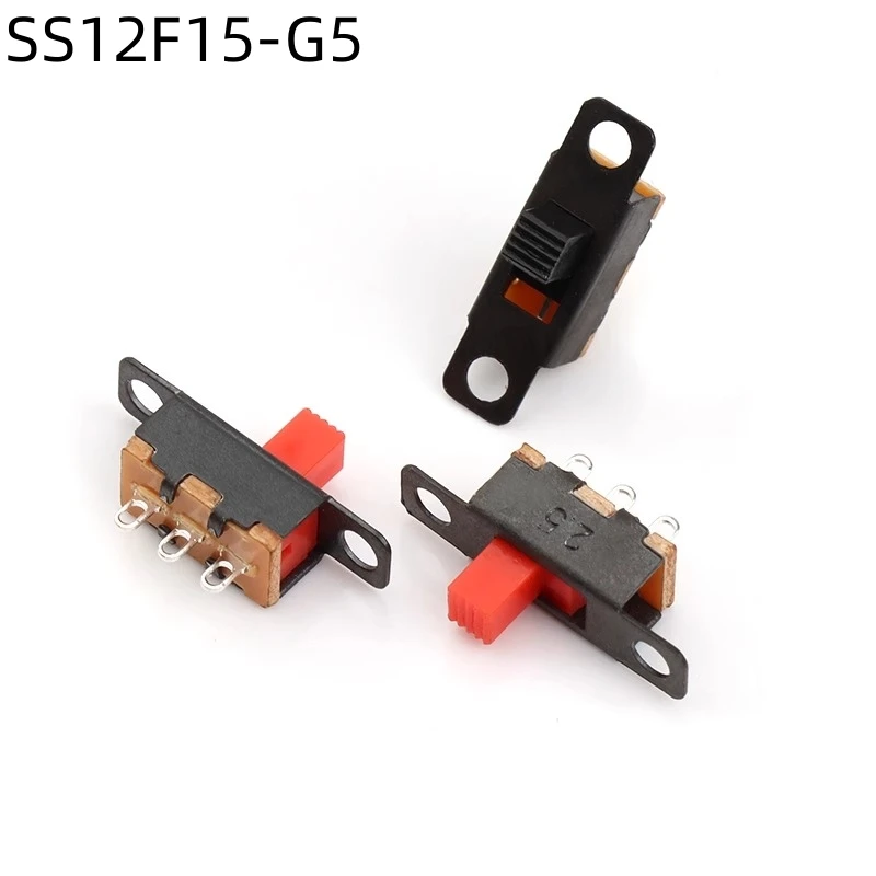 10PCS SS1215-G5 Toggle Switch Single Row Direct Insert Small Micro Power Slide Push 2 Gear Wave Band