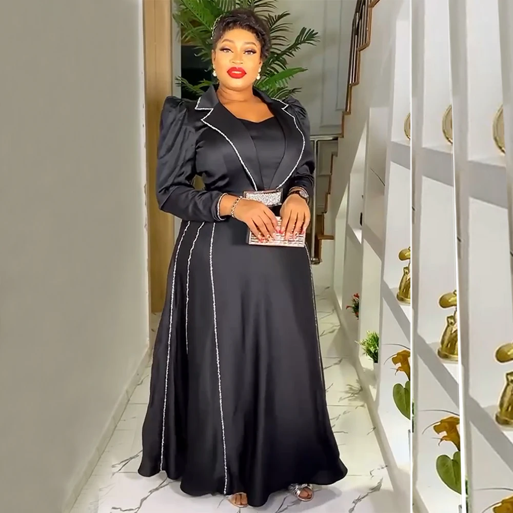 MD Plus Size Dashiki African Dresses For Women Dress Party Coat Suit Clothing Maxi Robe Elegant Ladies Office Outfit Ankara