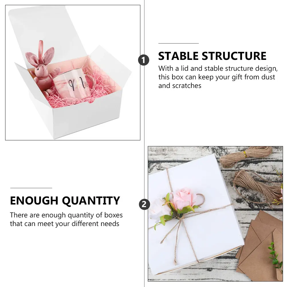 

12 Pcs Gift Boxes Durable Wrapping Boxes Dessert Store Baby Shower Wedding Gifts Storage Case Present Container