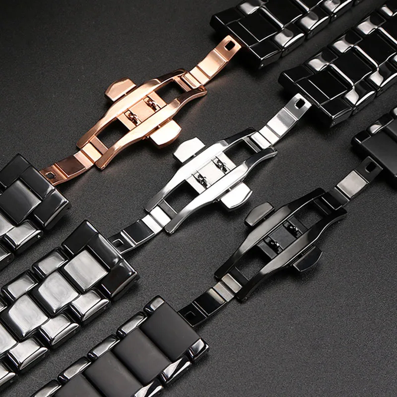 High quality ceramic watch strap case for Armani watch AR1451  AR1452 AR1400  AR1410 series watchband accessories wristband case