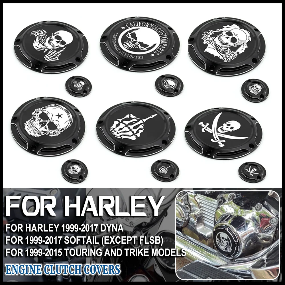 

Motorcycle Derby Timer Covers for Harley Dyna 1999-2017 Softail 1999-UP Touring FLHT FLHR FLHX FLTR FLHTCUTG 1999-2015