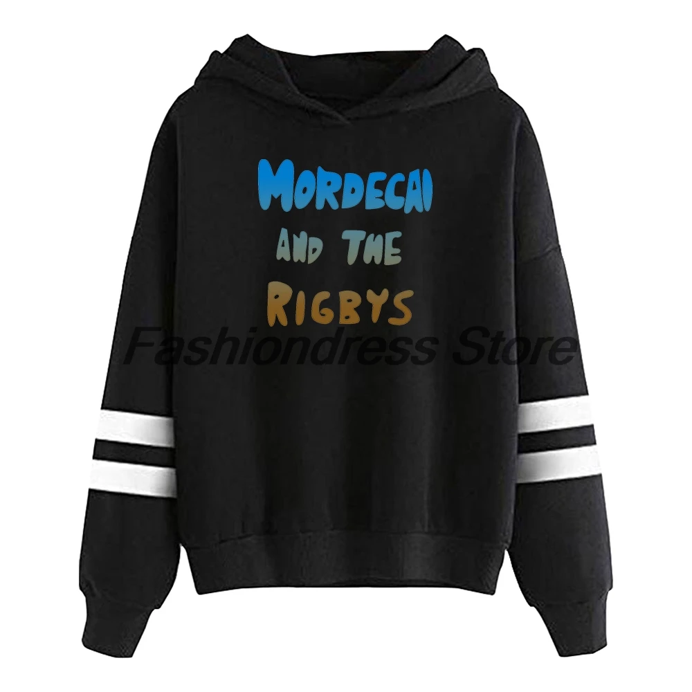 Mordecai and the Rigbys Hoodie Pocketless Parallel Bars Sleeve Streetwear Women Men Hooded Sweatshirts