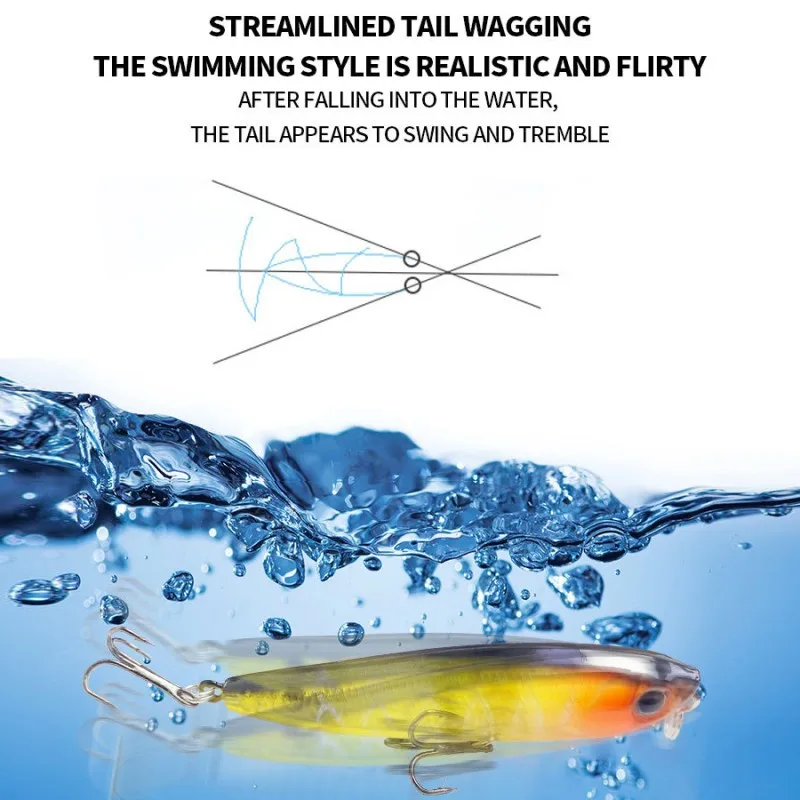 Neue Farben 60mm 3g Ima Topwater Angelköder Pugachevs Cobra 60 Künstlicher Stickbait Pencil Bait Salzwasser für Meerbrasse und Rockfish – Detail 6
