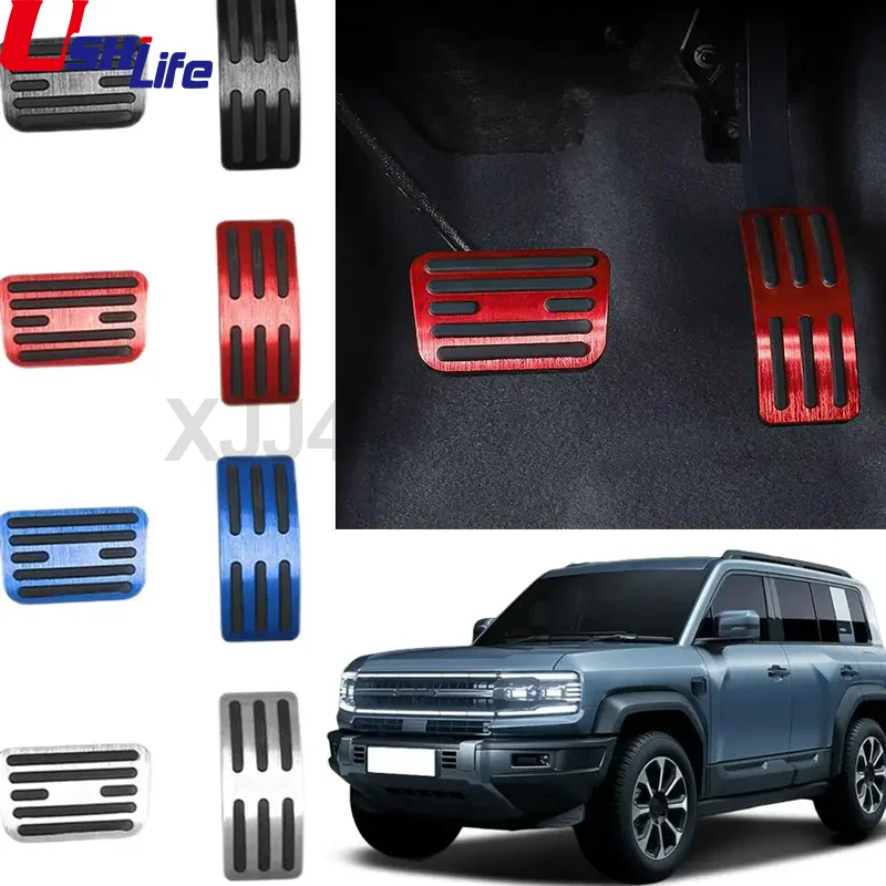 

For BYD Shark 6 Accessories 2024 2025 AT Stainless Steel Car Accelerator Fuel Gas Brake Footrest Pedals Protection Car Styling